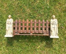 Cast Iron Grate with Brass Knights