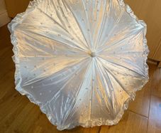 communion dress vintage looking umbrella