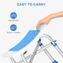 NEW SALE | Bath Stool for Seniors, Adjustable Padded Shower Stool with Built-in Handle Non-slip Suction Foot Pads Blue Image 4