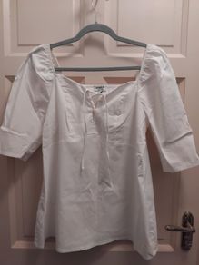white corset sytyle top size 16