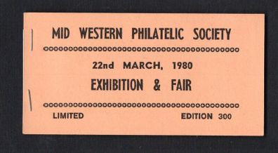 1980 Ireland Mid Western Exhibition Booklet with 12p Visit of Pope John Paul II to Ireland Commemorative Stamp Mint Never Hinged (MNH) no 231