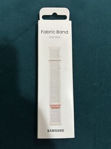 Genuine Samsung One Click Fabric Band for Watch 4 / 5 / 6 / 7 - Sand 20mm, M/L New