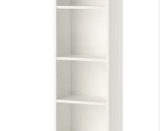 White Bookcase with adjustable Shelves- PICK UP ONLY