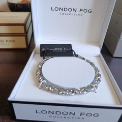 London Fog silver link 8inch unisex silver bracele