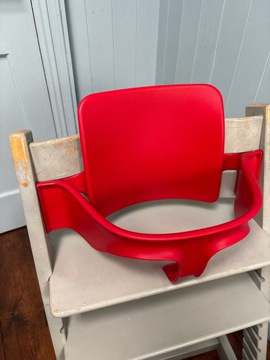 Stokke Tripp Trapp Highchair With Baby Set In Grey and Red