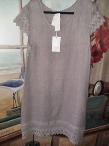 Martina Innocenti 100% Linen Shift Dress , New With Tags ,Size 14