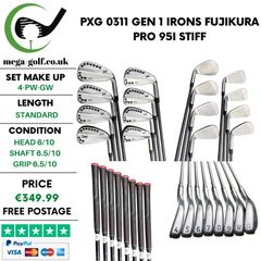 PXG 0311 Gen 1 Irons / 4-Pw-Gw / Fujikura Pro 95i Stiff