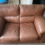 Two Piece Brown Sofa Set Image 2