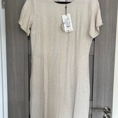 Linen blend dress - size 38 (BNWT)