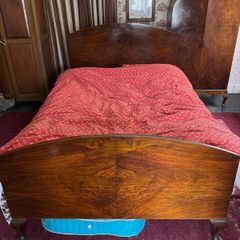 Vintage walnut bed