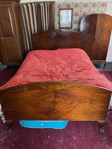 Vintage walnut bed