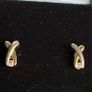 Gold earrings diamond Image 2