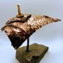 Handcrafted hammered copper sculpture Image 4