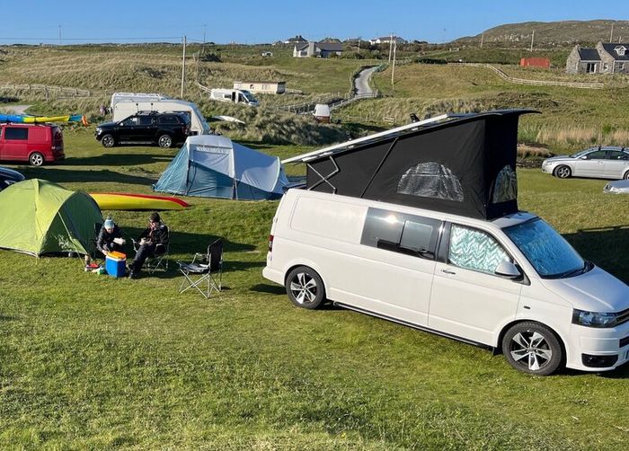 VW Transporter Camper Van,Under 2m Poptop RoofRack