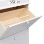 Shoe Cabinet White 50x28x98 cm Paulownia Wood Image 3