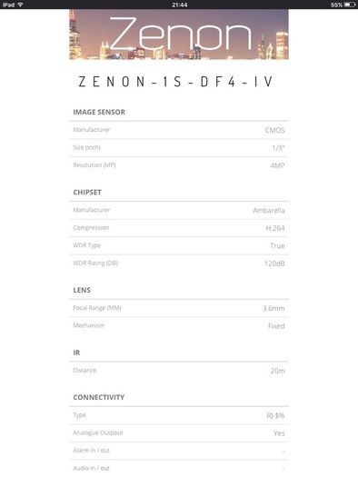 PRICE DROP !!! ZENON 4MegaPixel Intelligent Compact Network CCTV Camera