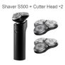 Brand new Electric Shaver S500 Portable Flex Razor 3 Head Dry Wet Shaving Washable beard trimmer trimer intelligent low noise Image 2