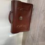 Leather case Bag Brown Leather Document Case vintage Original Image 2