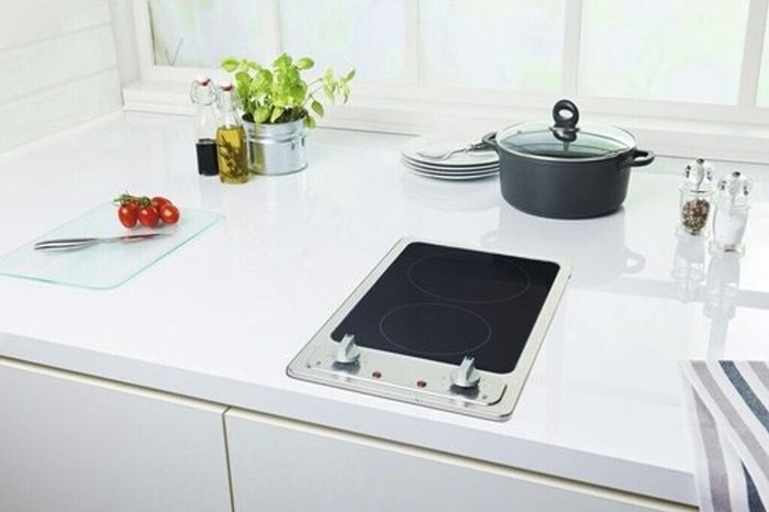 Compact Electric Hob 2 Zone Glass Ceramic German Quality PKM