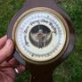 Vintage 1940s open escapement aneroid barometer Western Germany 19" Image 4