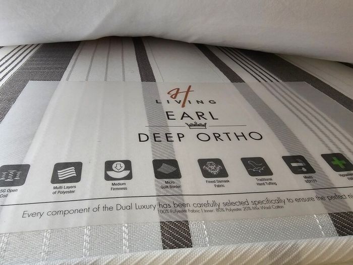 Double Bed with Earl Deep Ortho Mattress, Duvet, Pillows & Sheets