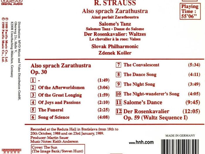 R. Strauss. Also sprach Zarathustra. CD. Free Postage!
