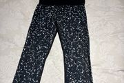 Under Armour Women's Black Leggings with White Speckles - size small