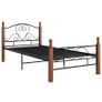 Bed Frame Black Metal 100x200 cm Image 2