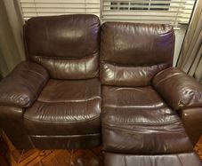 2 seater recliner sofa - brown