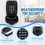 Key Safe Wall Mounted Police Approved,Key Lock Box for Outside 12 Digit Combination Lock Box Spare Key Hider Waterproof Security Lockbox Large Capacity Key Box for Home Garage Office School Image 6