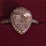 Pandora Pear Ring Sterling Size 52 Image 3
