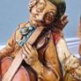 Rare Large Antique Ornament 1960s  Chalkware ' The Buskers' Image 3