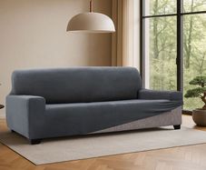New Easystretch Fabric 3 Seater Sofa Cover-Charcoal