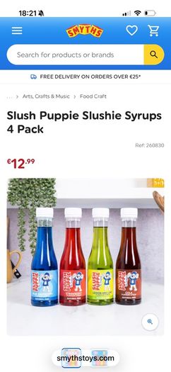 slush Puppie machine with syrup