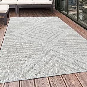 Waterproof Rug Size: 160 x 230 cm in sisal look and modern design Indoor Outdoor