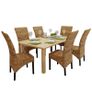 Dining Chairs 6 pcs Abaca and Solid Mango Wood Image 10