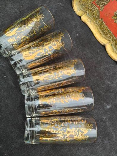 5 x Mid Century Highball glasses