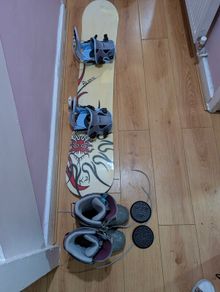 Burton snow board and boots