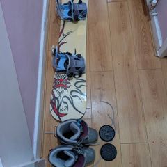 Burton snow board and boots