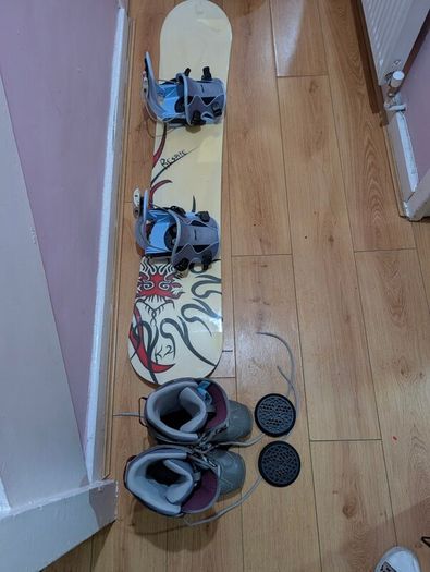 Burton snow board and boots