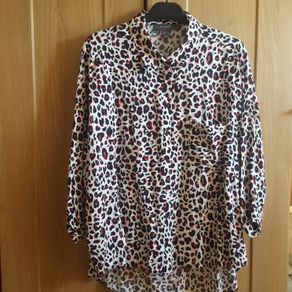 Oversized Leopard Print Shirt