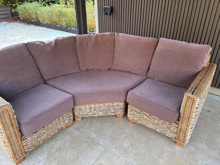 L corner wicker sofa set
