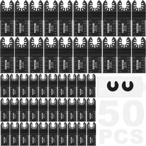 50PCS Oscillating Saw Blades, Universal Quick Release Oscillating Saw Blades, Multitool Tool Blades for Wood Plastic Aluminum