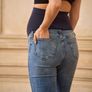 Brand new with tags Seraphine Blue Tall Premium Organic Overbump Maternity Skinny Jeans UK12L Image 8
