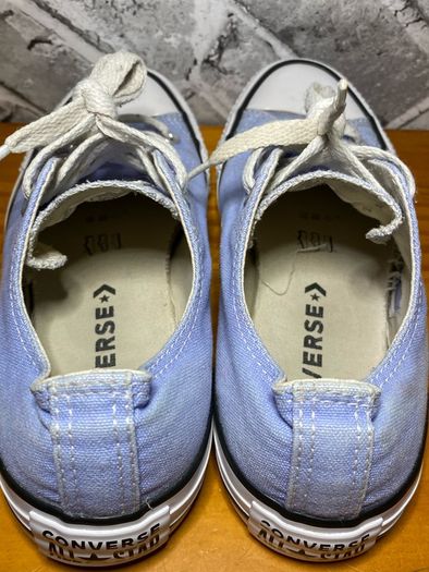 Converse All Star Ladies Girls Light Blue Canvas Lo Top Trainers UK4 EUR36.5