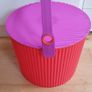 Circular storage box with handle Image 2