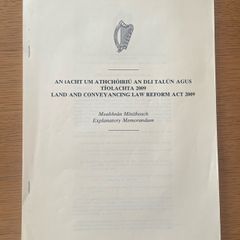 Land and Conveyancing Law Reform Act 2009