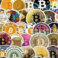 54pcs Bitcoin Stickers, new.