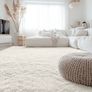 Fluffy Shaggy Rugs Living Room, Large Anti Slip Carpet, Machine Washable Soft Thick Pile Bedside Rug for Kids Bedroom, Nursery - Creme, 120 x 160 cm Image 4