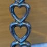 Vintage Silver Plated Heart Stem Champagne Flutes / Glasses Image 2